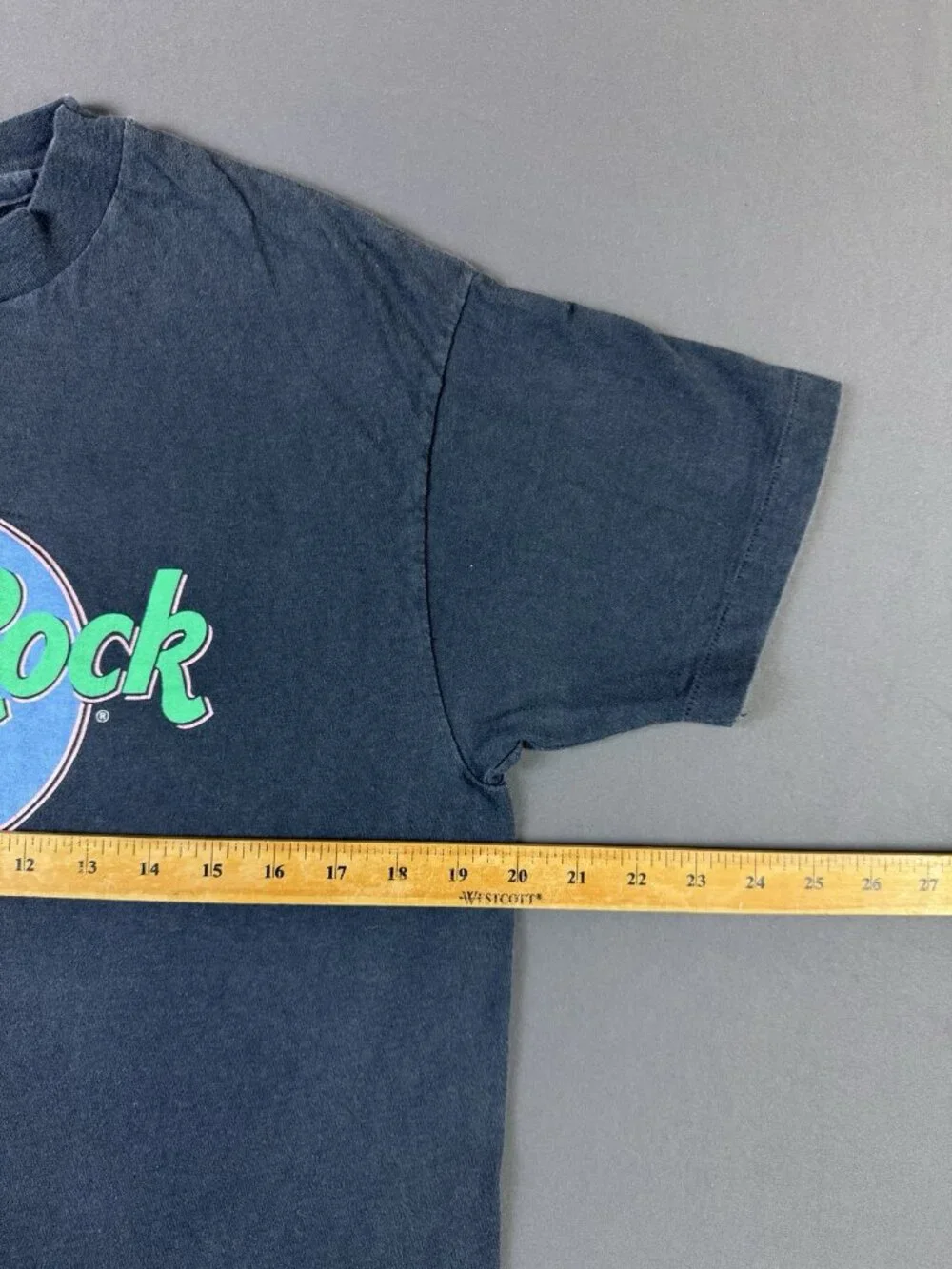 Rare Vintage 90s Hard Rock Cafe Boston Art Sun Fade Black Large Promo Tee - Picture 7 of 8